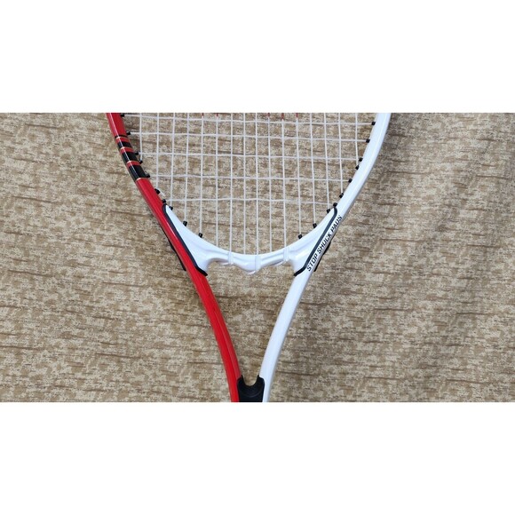 Wilson Federer 110 Adult Tennis Racket Red/White/Black + Sleeve Power Strings - Picture 12 of 14